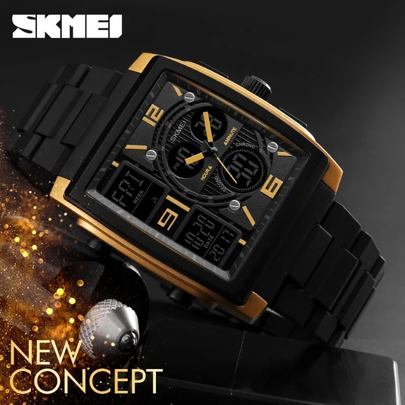 Skmei - 1274 - Luxury Digital Watch For Mens - Gold image 2