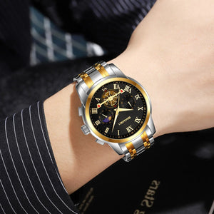 SKMEI - 9394 - Prime Classic Chronograph Stainless Steel - silver/gold-black image 2