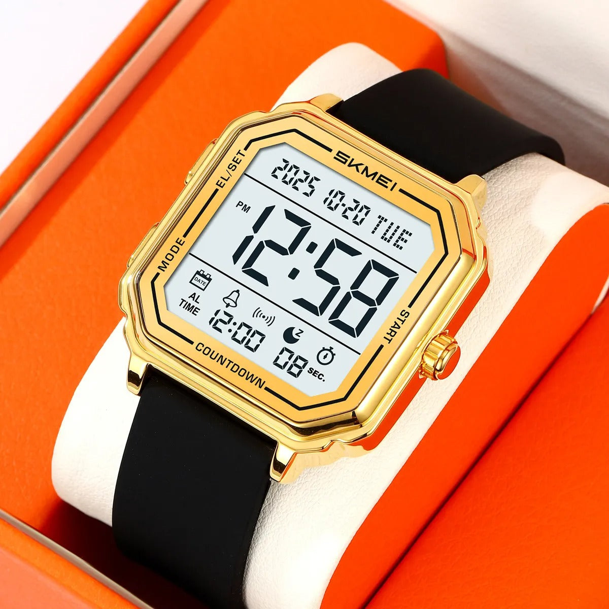 Skmei – 2559 – Digital Classic Sports Watch – Gold / Silica image 1