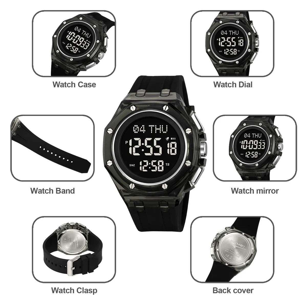 Skmei - 2481 - Heavy Duty Sports Digital Watch - black-black image 3