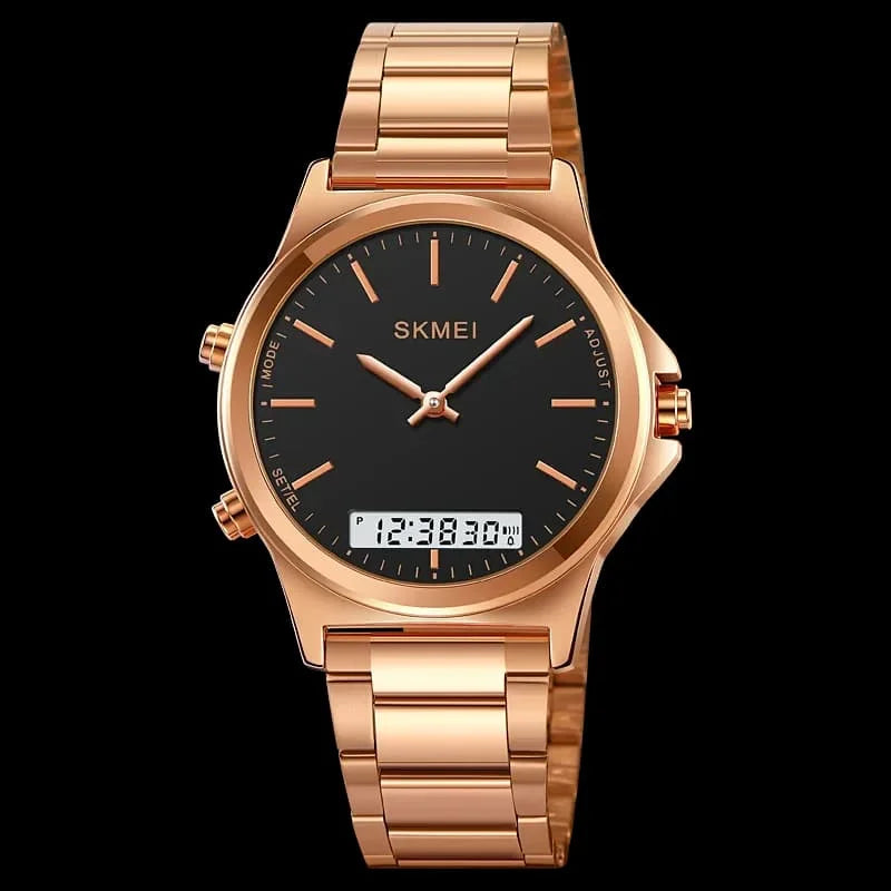 Skmei - 2120 - Electronic Luminous 30m Waterproof - RoseGold/Black image 3