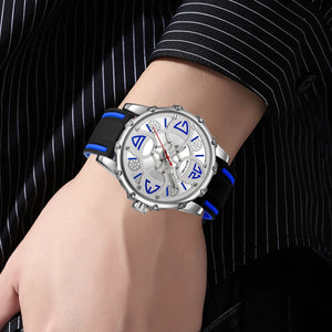 SKMEI 9342 Racing Analog Quartz Sports Watch - blue image 2