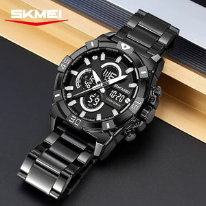 SKMEI 2593 Heavy Duty Digital Chronograph Sports Watch - black image 3