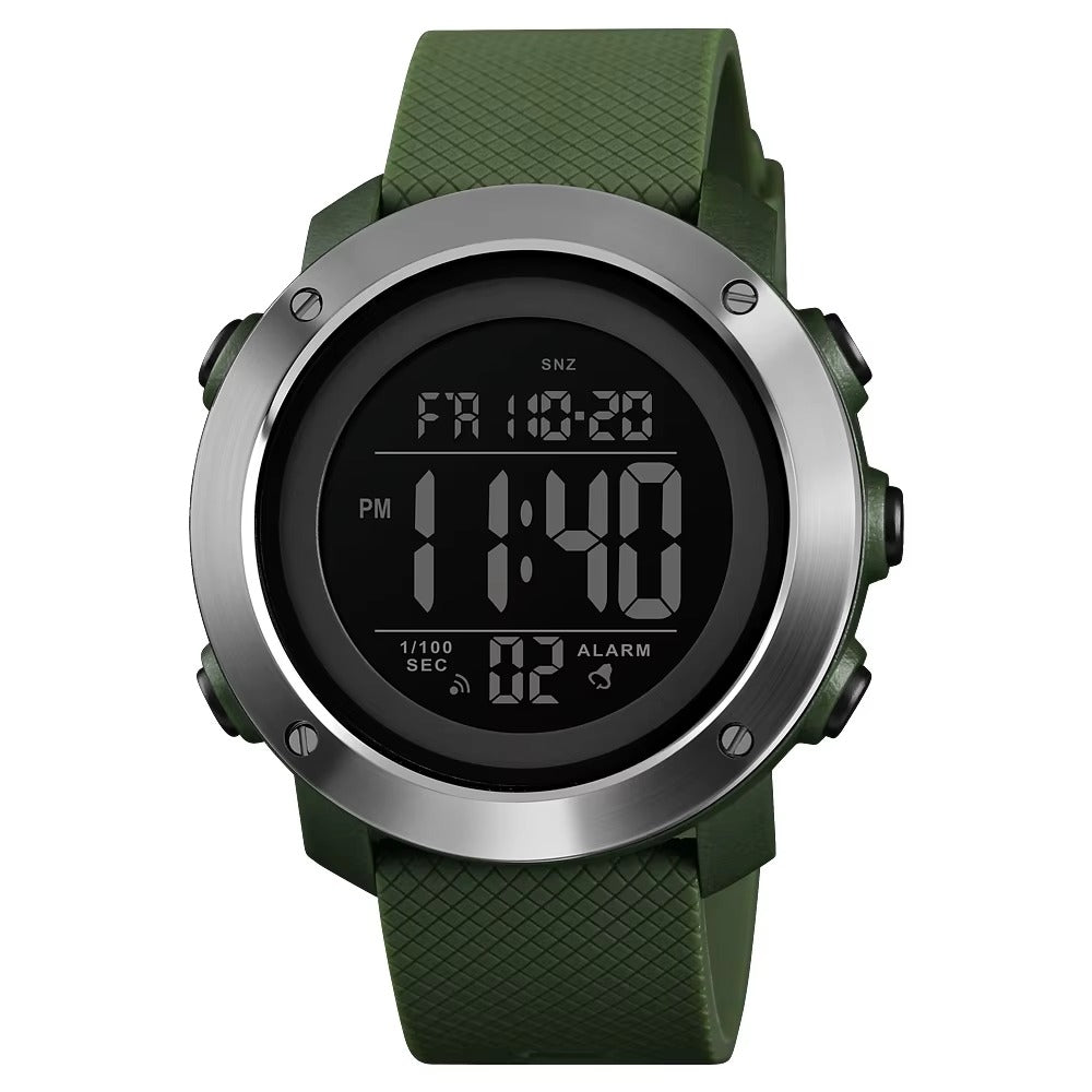 SKMEI - 1416 - High Quality Luxury Watch - Army/Green-Steel image 1