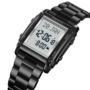 SKMEI - 2277 - Qibla Azan Time Reminder Prayer Watch - black image 2