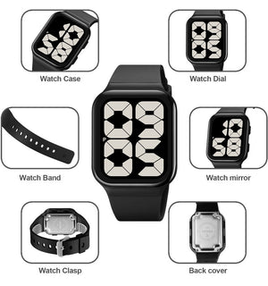 SKMEI - 1995 - Big Display Digital Watch - black/black image 5