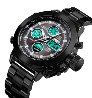 SKMEI - 1515 - Professional Double Display Quartz Watch - black image 3