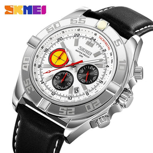 SKMEI - 9322 - Male Wristwatch Business Sport Chronograph - Silver/White image 0