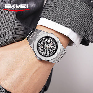 SKMEI - M036 - Automatic Movement Skeleton Dial - silver-steel image 3