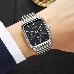 Skmei – 2509 – Elegant Edition Stainless Steel Watch – Silver / Black image 2