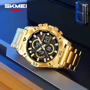 SKMEI 2593 Heavy Duty Digital Chronograph Sports Watch - gold image 3