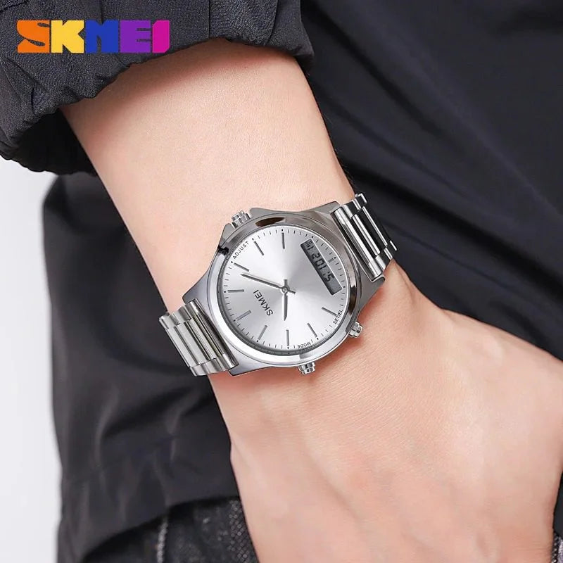Skmei - 2120 - Electronic Luminous 30m Waterproof - Silver image 3