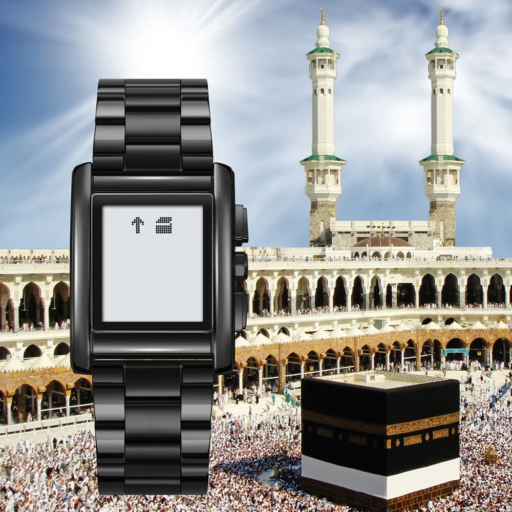 SKMEI 2092 - Qibla Azan Time Reminder Prayer Watch - black image 3