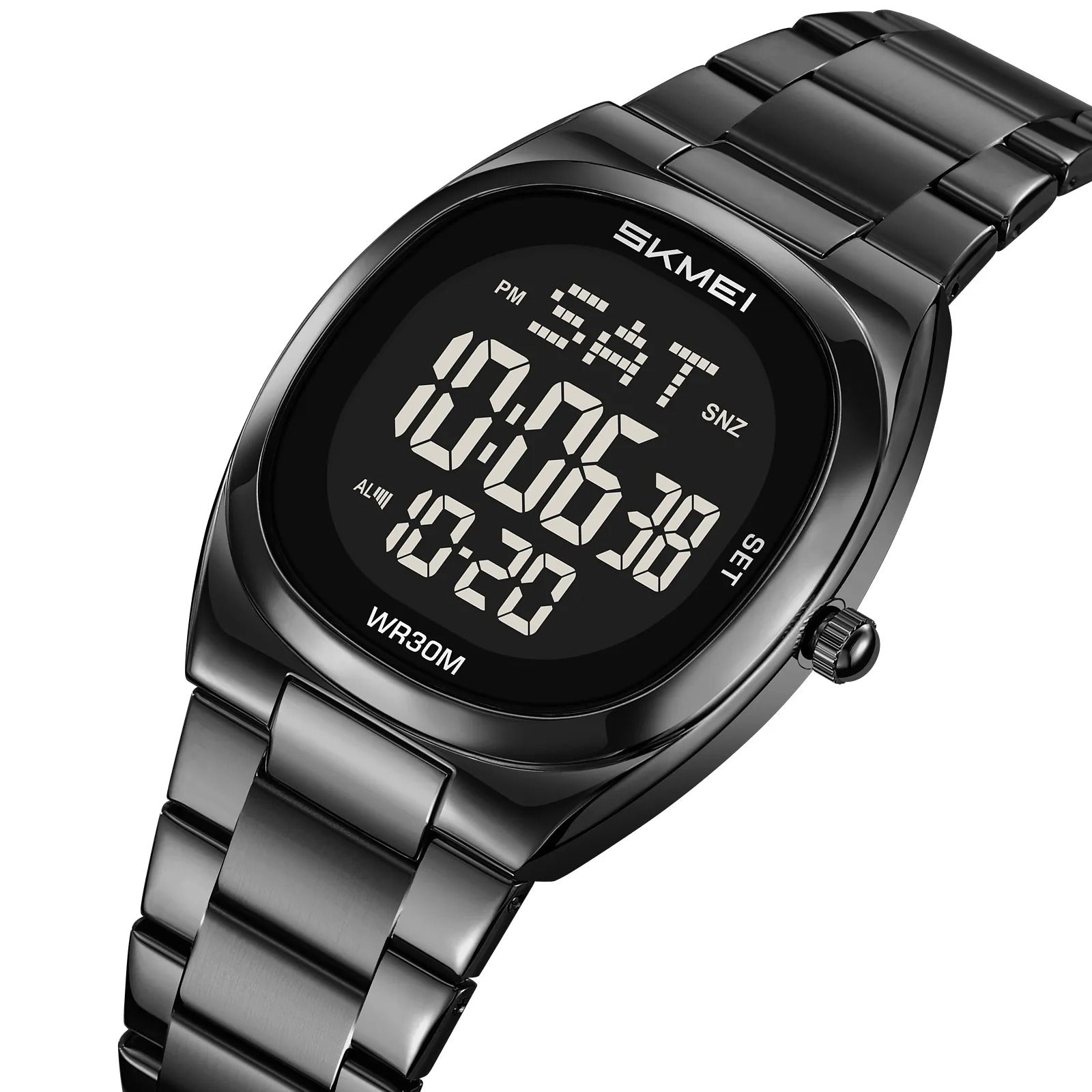 Skmei – 2419 – Classic Digital Vintage Watch – Black/Black image 0