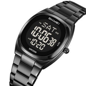 Skmei – 2419 – Classic Digital Vintage Watch – Black/Black image 0