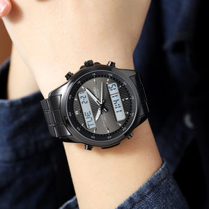 Skmei - 2049 - Multifunctional Waterproof Watch - Black/White image 3