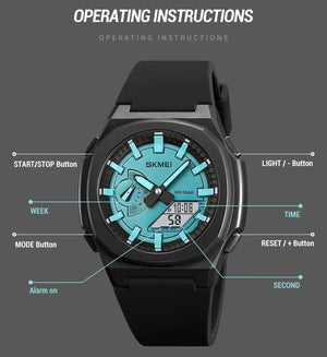 Skmei - 2091 - Digital Analog - Black/LighBlue-White image 6