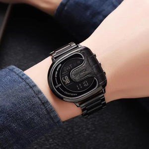 SKMEI 2298 Digital Chronograph Sports Wristwatch - Black/black image 3