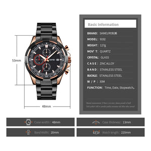 SKMEI - 9192 - Premium Chronograph Analog Watch - rosegold/black image 5