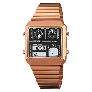 SKMEI 2198 Digital Thermometer Multifunctional Watch - rosegold image 0