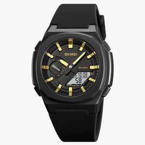 Skmei - 2091 - Digital Analog - Black/Gold-White image 1