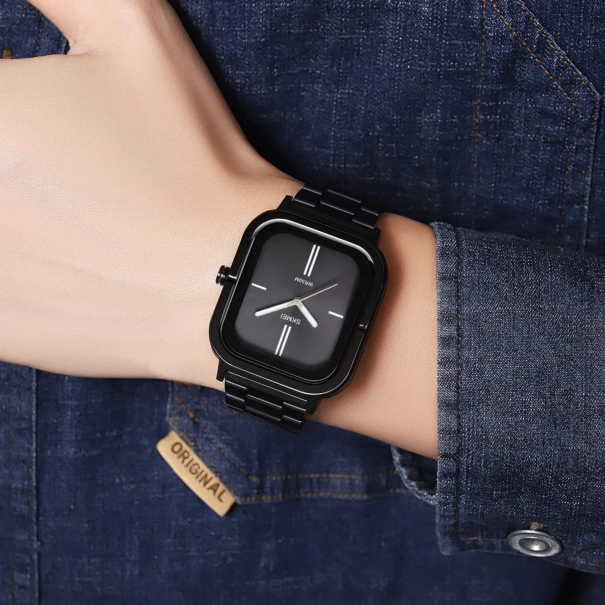 SKMEI - 2275 - 30m Waterproof Watch For Men - Black/Silver image 3