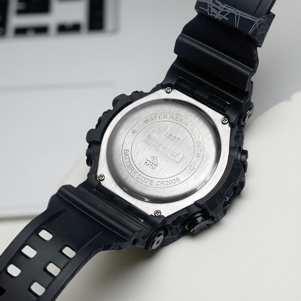 Skmei - 1637 - Warrior Dual Display Watch - Grey/Black image 3
