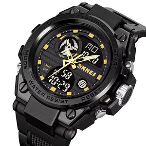 SKMEI 2031 Rugged Digital Sports Watch - Black/Gold image 0
