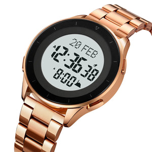 SKMEI - 2300 - Qibla Azan Time Reminder Prayer Watch - rose gold image 0