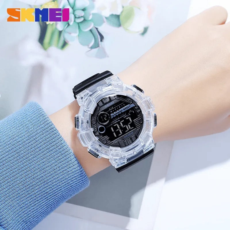 Skmei - 2110 - Advanced Digital Functions Watch - white transparent image 2