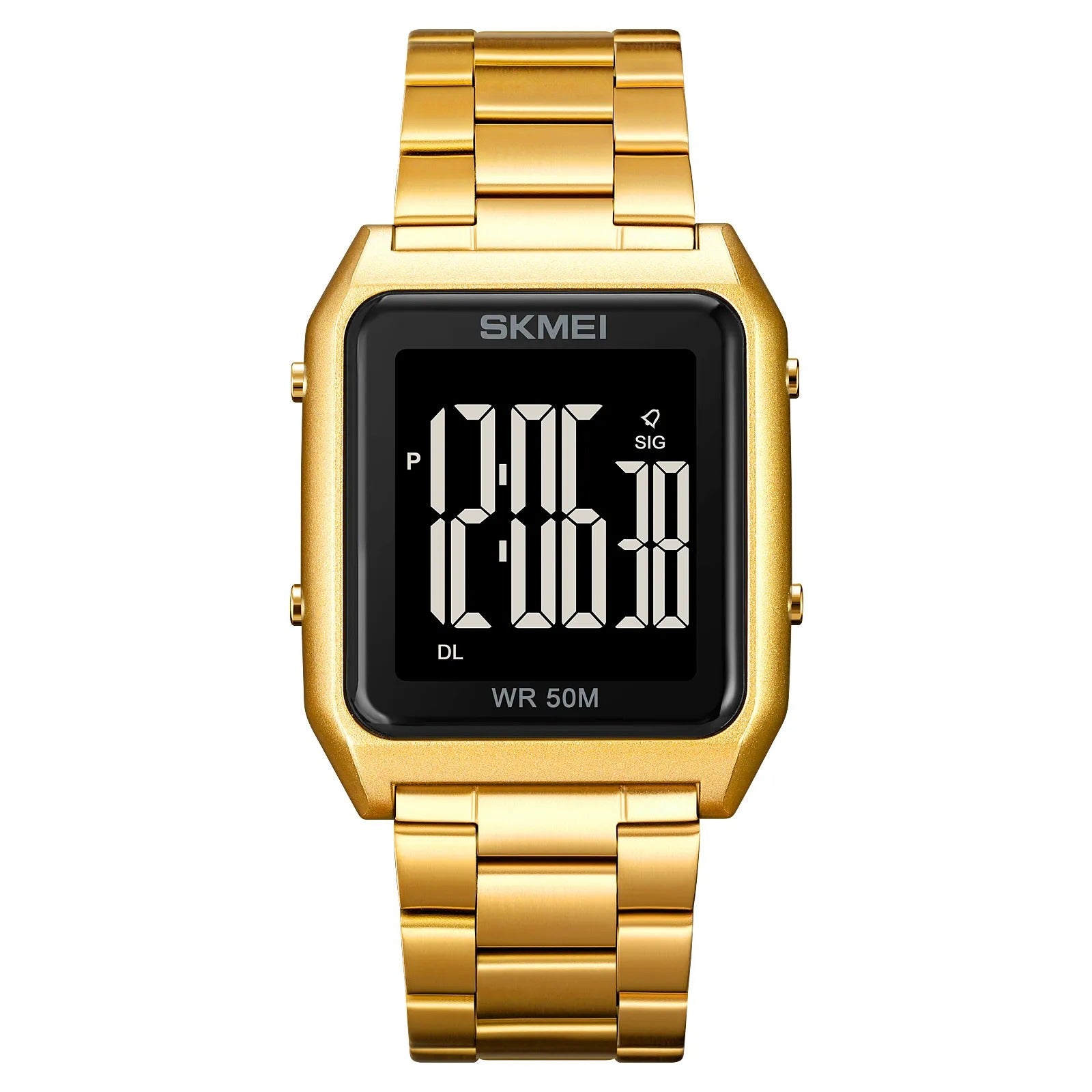Skmei – 1879 – Digital Stainless Steel Watch – Gold image 0