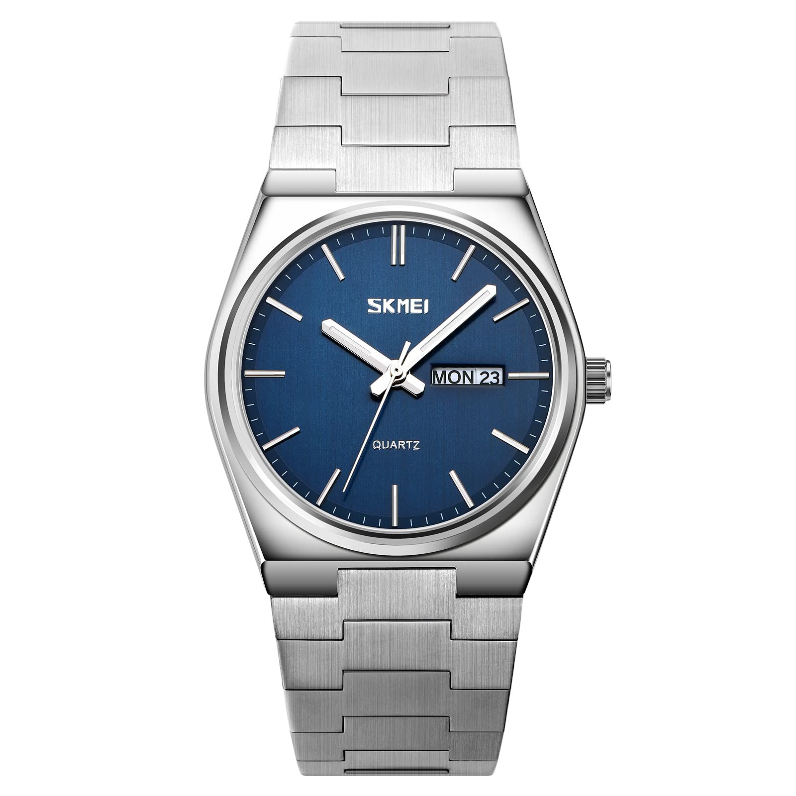 SKMEI - 9288 - Business Class Luxury Watch - Silver/Blue image 0