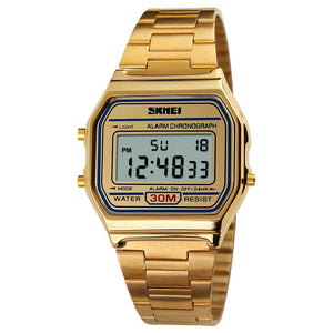 Skmei - 1123 - Digital Stainless Steel Watch - Gold image 0