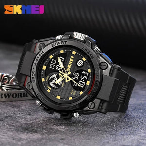 SKMEI 2031 Rugged Digital Sports Watch - Black/Gold image 2