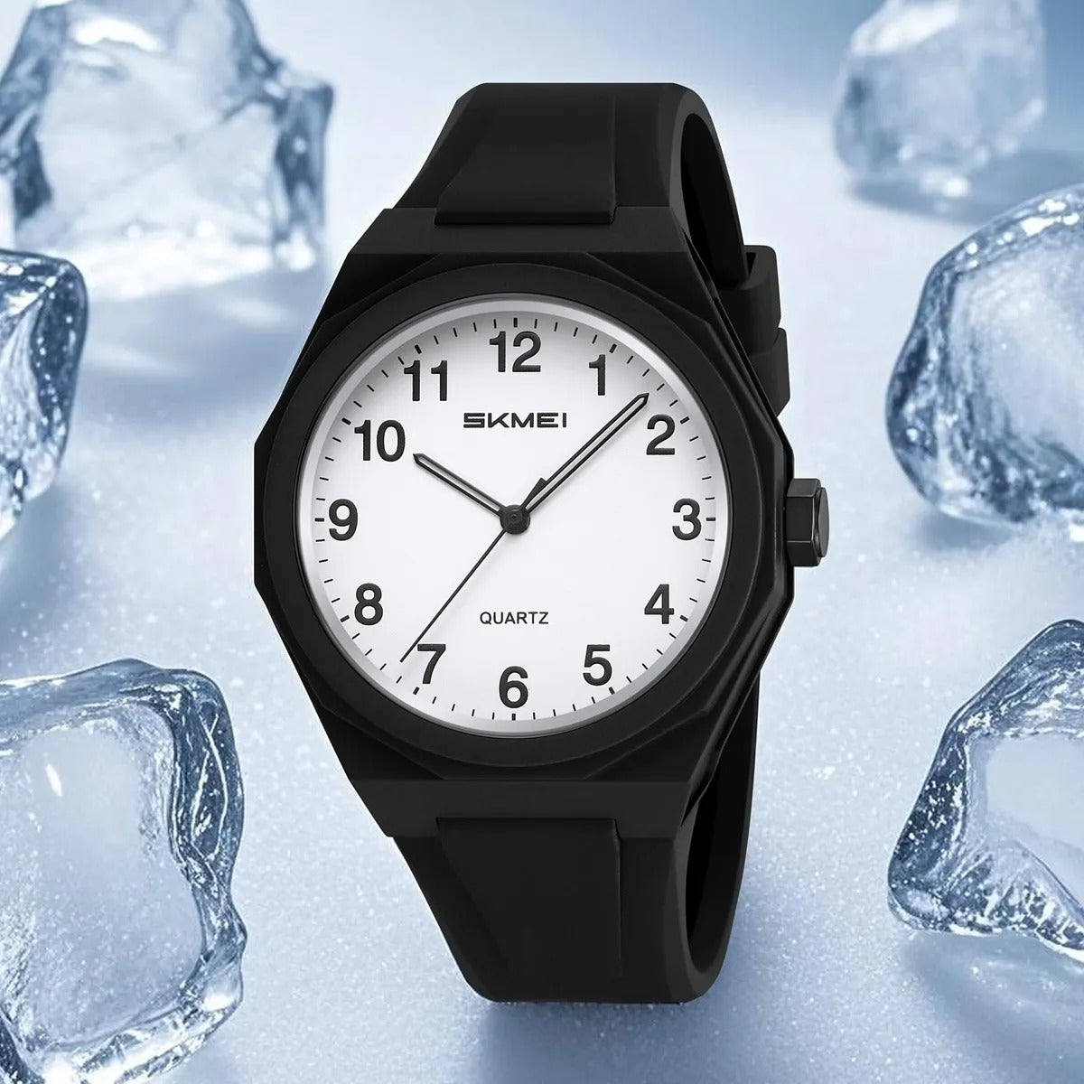 SKMEI - 2470 - High Quality Luxury Watch - White-Line image 4