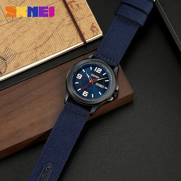 SKMEI - 9315 - Casual Nylon Strap Men’s Watch - blue image 4