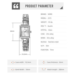 SKMEI - 2315 - Women Vintage Quartz Watch - silver/silver image 6