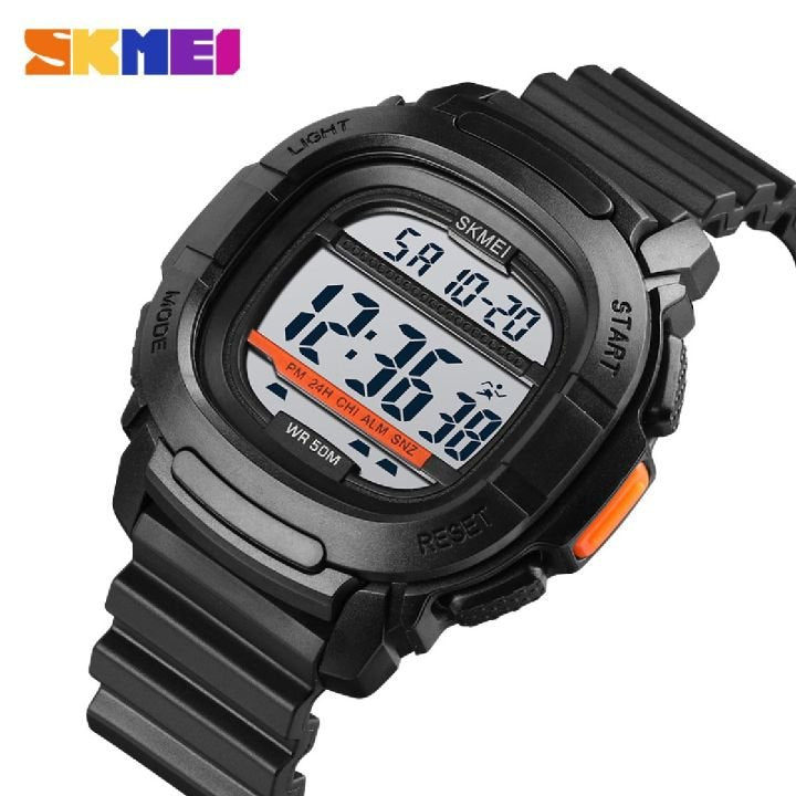 Skmei - 1657 - Sports 50M Waterproof Digital - Black/White image 0