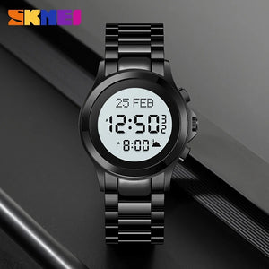 SKMEI - 2270 - Qibla Azan Time Reminder Prayer Watch - black image 1