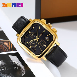 Skmei - 2182 - Simply Date Stopwatch - Gold image 1