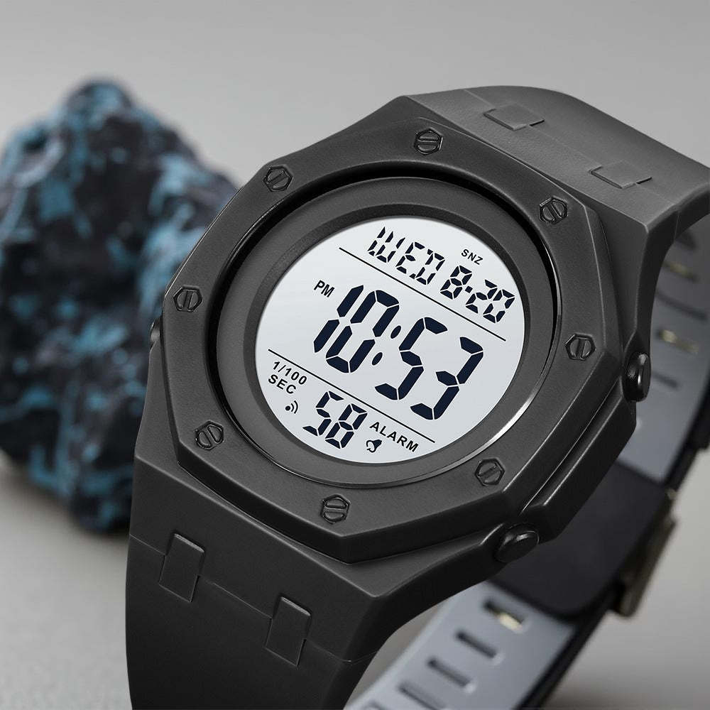 Skmei 2048 Digital Sports Watch - black/white image 2