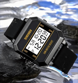 Skmei - 1848 - Digital Waterproof LED Luminous - Black/White image 2