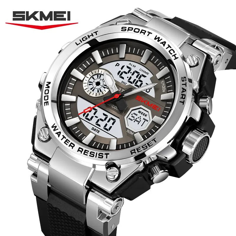 SKMEI - 2417 - High Quality Luxury Watch - Silver/White image 5