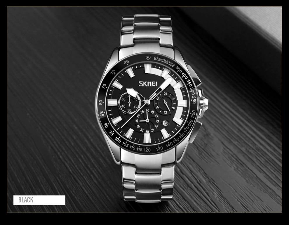 Skmei - 9167 - Stainless Watch Men's Quartz Wristwatch - White image 2