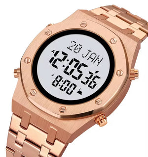 SKMEI - 2043 - Qibla Azan Time Reminder Prayer Watch - rosegold/white image 0