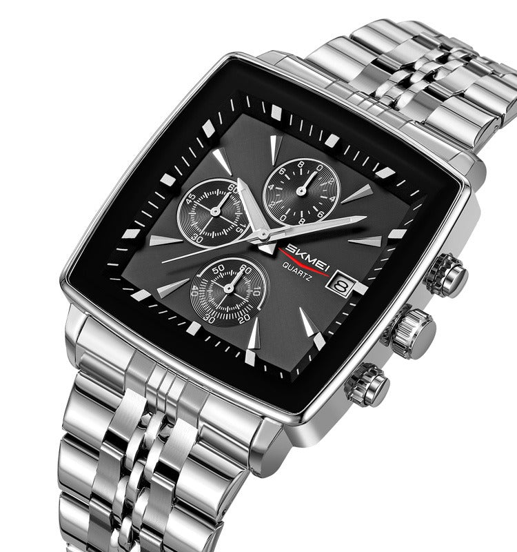 Skmei - 2434 - Men's Stainless Steel Quartz Chronograph Watch - silver image 0