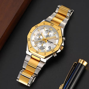 SKMEI - 2452 - High Quality Luxury Watch - Silver/Gold-Silver image 0