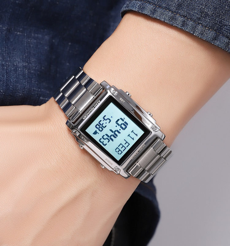 SKMEI - 2277 - Qibla Azan Time Reminder Prayer Watch - silver image 2