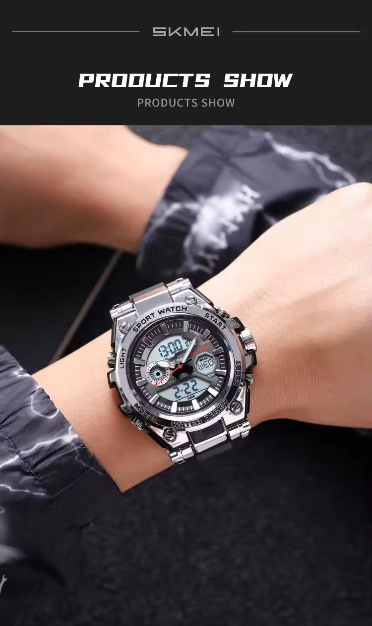 SKMEI - 2417 - High Quality Luxury Watch - Silver/White image 4