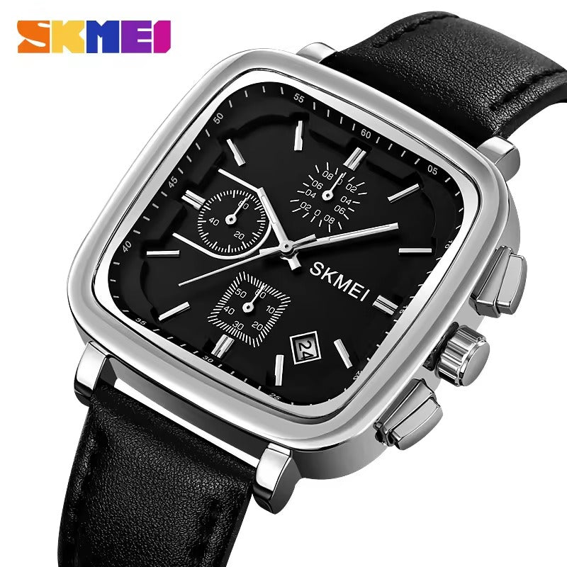 Skmei - 2182 - Simply Date Stopwatch - Silver image 0